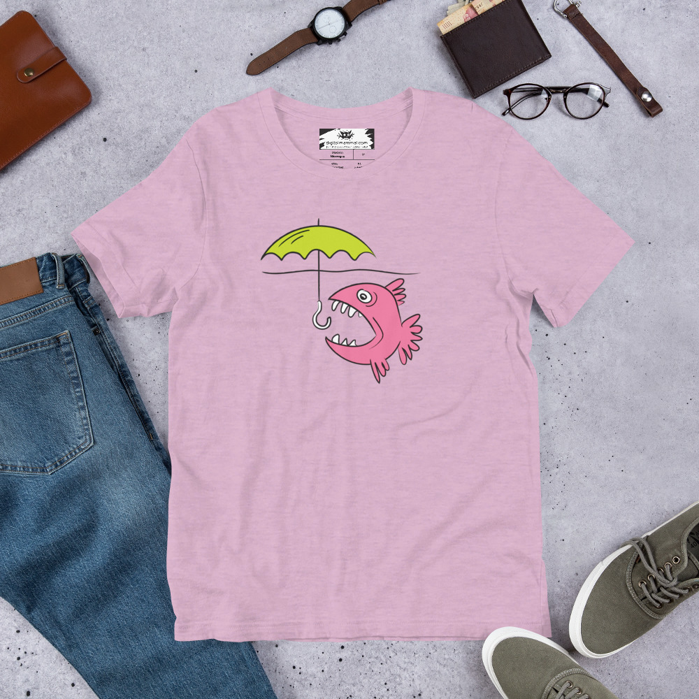 Fish Umbrella Unisex t-shirt - Image 4
