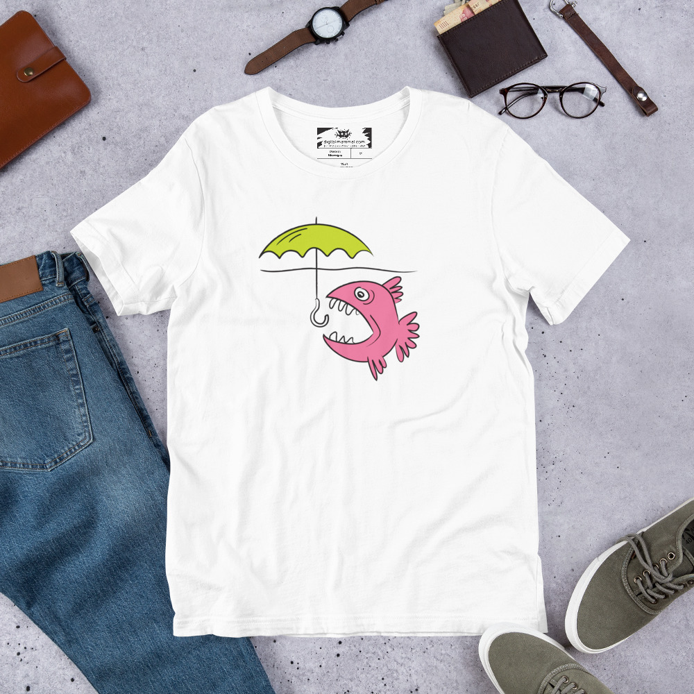 Fish Umbrella Unisex t-shirt - Image 13
